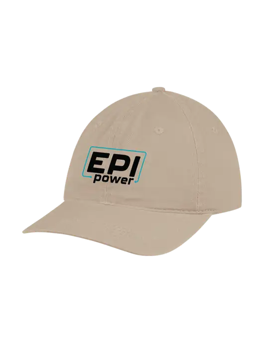 Garment Washed Unstructured Twill Tan Cap w/EPI Logo
