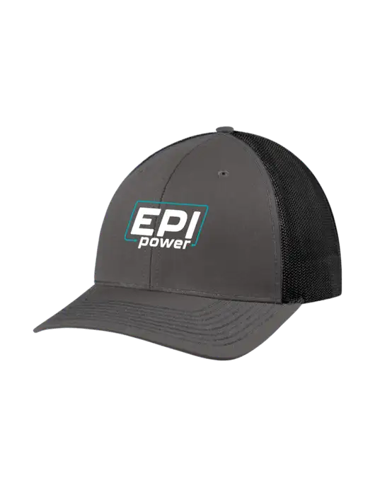Richardson Adjustable Snapback Original 112 Trucker Cap Dark Grey w/Black Mesh w/EPI Logo