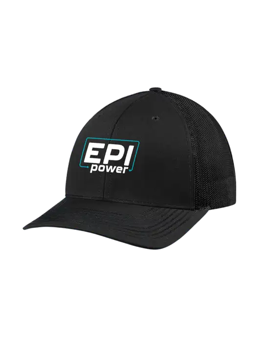 Richardson Adjustable Snapback Original 112 Trucker Cap Black w/Black Mesh w/EPI Logo