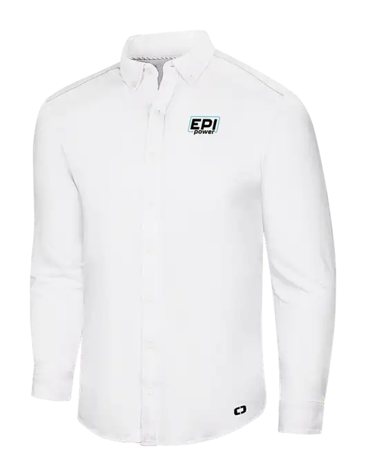 OGIO Bright White Modern Code Stretch Button-Up Shirt w/EPI Logo