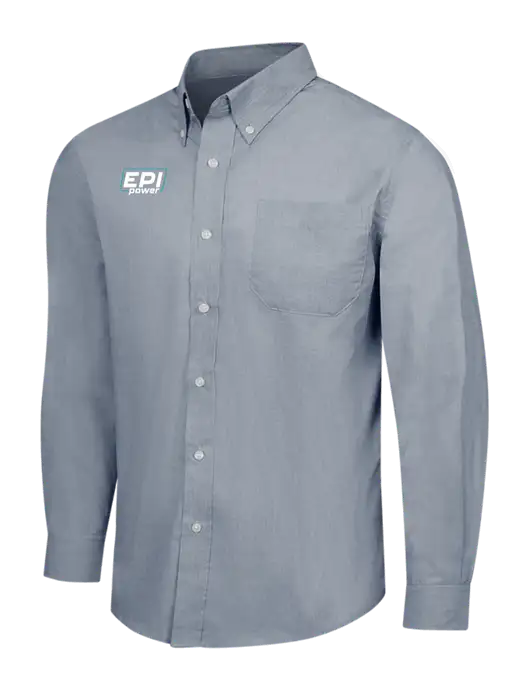 Navy Frost Crosshatch Easy Care Shirt w/EPI Logo