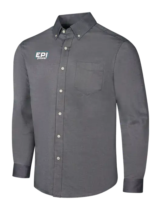 Dark Grey SuperPro Oxford Shirt w/EPI Logo