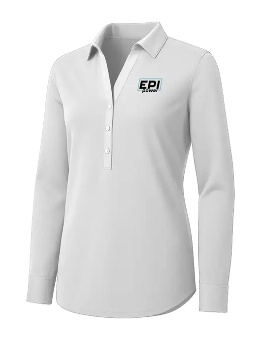 Womens White City Stretch Shirt w/EPI Logo