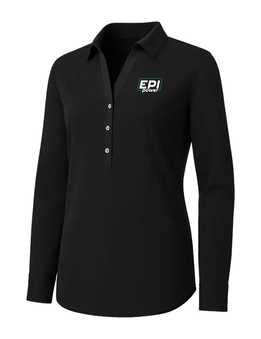 Womens Black City Stretch Shirt w/EPI Logo