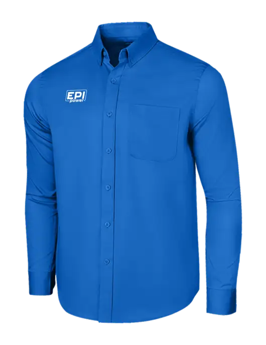 Long Sleeve Royal Blue Superpro React Twill Shirt w/EPI Logo