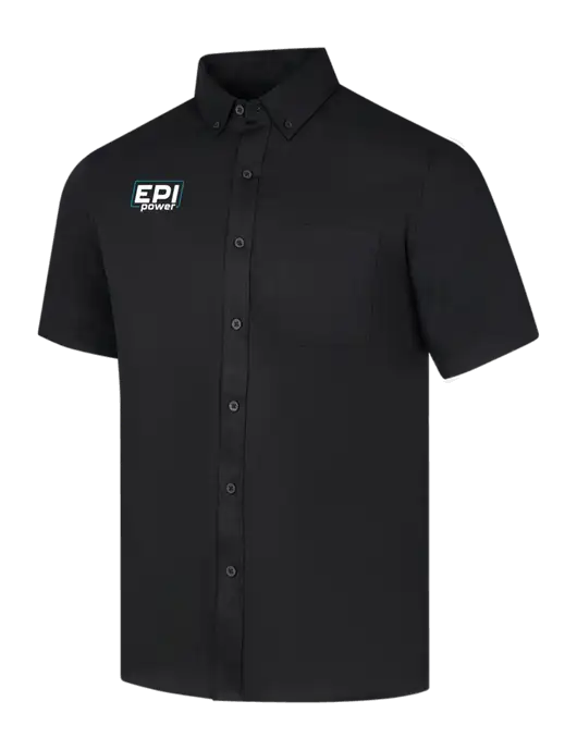 Short Sleeve Deep Black Superpro React Twill Shirt w/EPI Logo