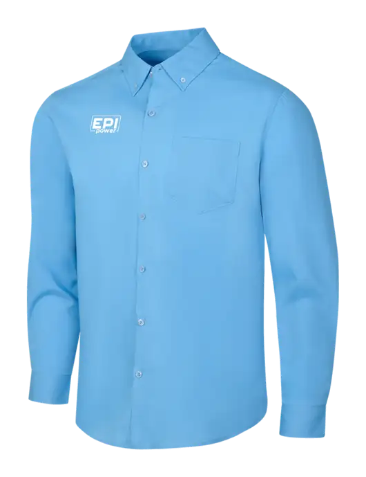 Carolina Blue Long Sleeve Carefree Poplin Shirt w/EPI Logo