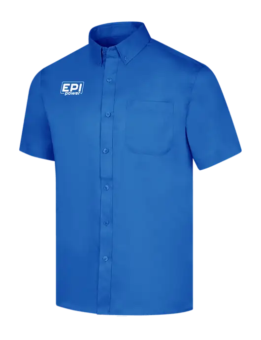 Short Sleeve Royal Blue Superpro React Twill Shirt w/EPI Logo