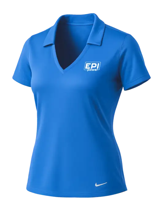 NIKE Carolina Blue Womens Dri-Fit Vertical Mesh Polo w/EPI Logo