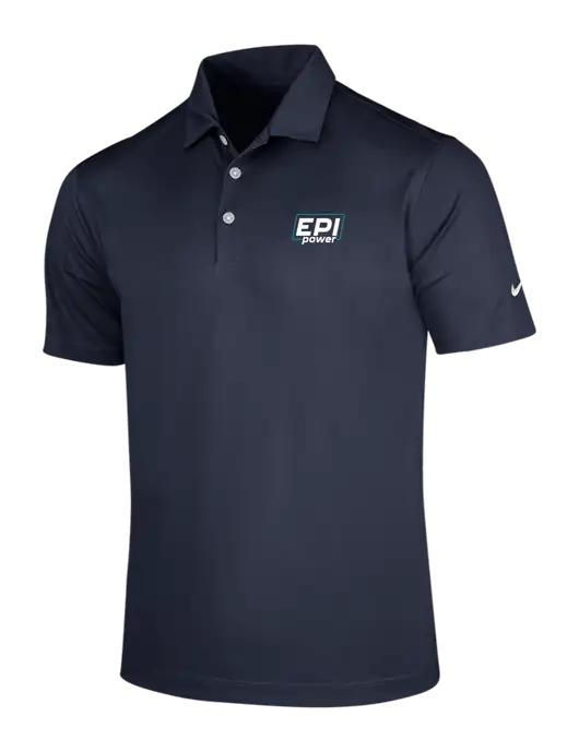NIKE Dark Navy Dri-Fit Vertical Mesh Polo w/EPI Logo
