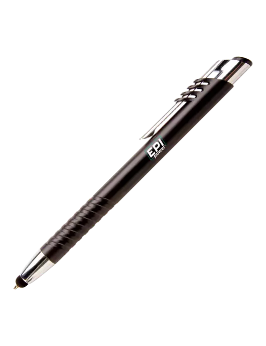 Schirhart Black Stylus Pen - Blue Ink w/EPI Logo