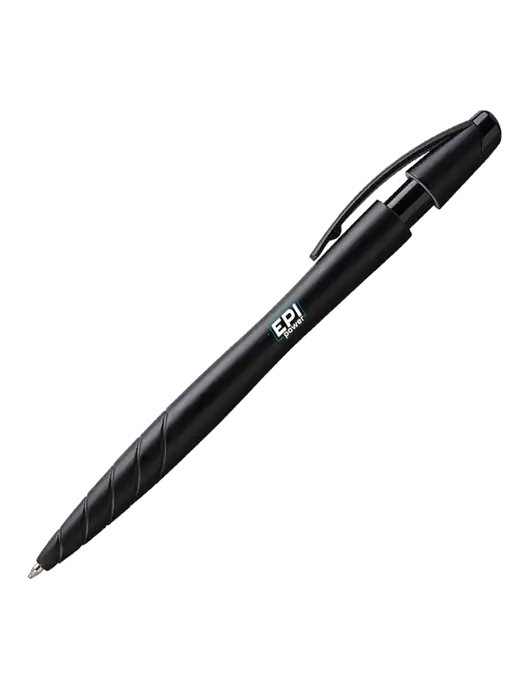 Awali Black Metallic Pen - Black Ink w/EPI Logo