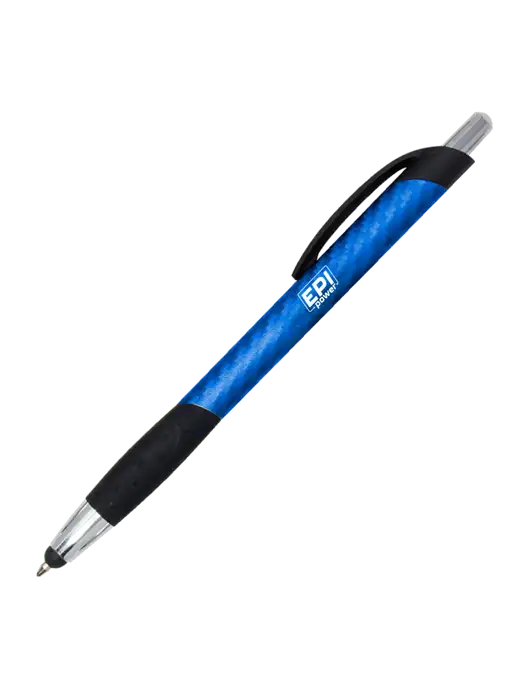 Sunray Blue Stylus Pen - Black Ink w/EPI Logo