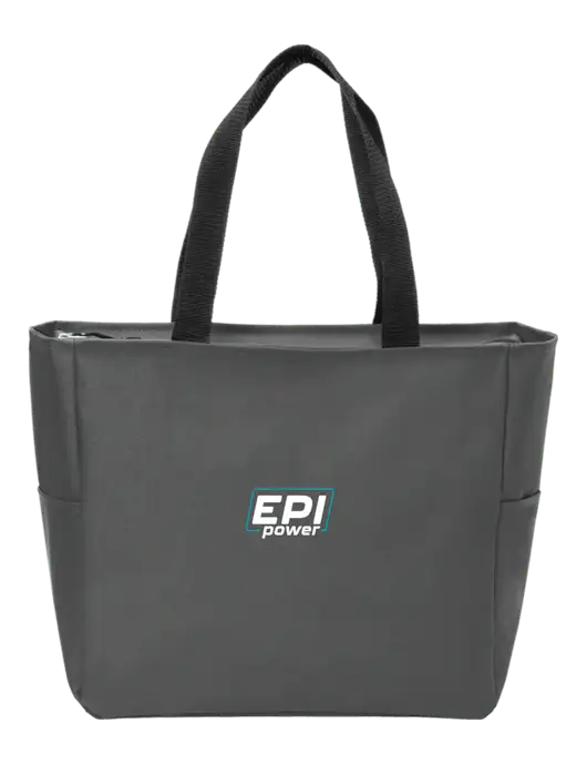 Everyday Charcoal Zip Tote Dark w/EPI Logo