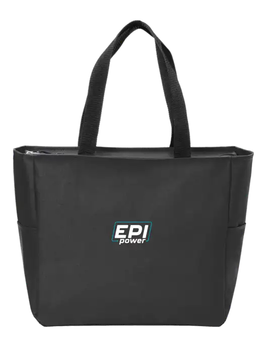 Everyday Black Zip Tote  w/EPI Logo