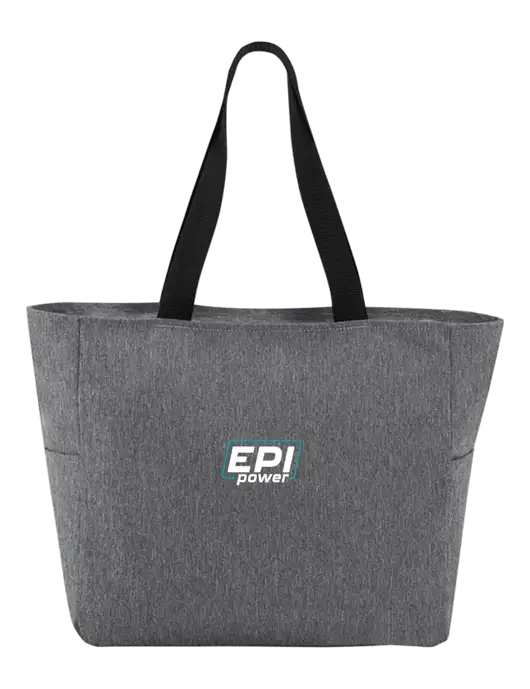 Everyday Heather Grey Zip Tote  w/EPI Logo