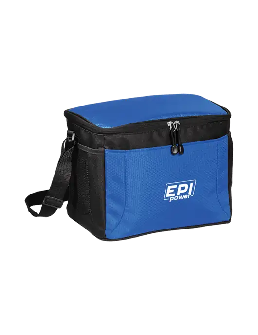 12 Can Twilight Blue/Black Cube Cooler  w/EPI Logo
