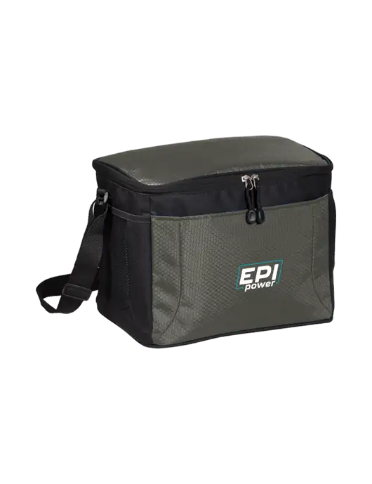 12 Can Grey/Black Cube Cooler w/EPI Logo