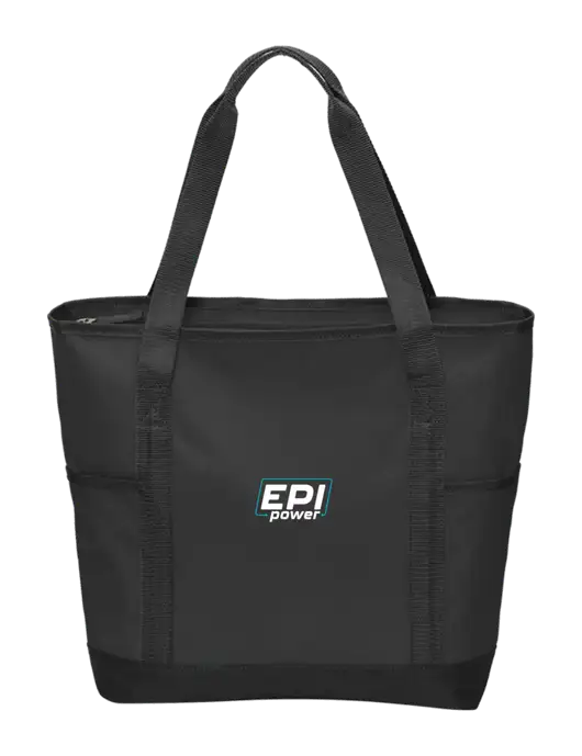 On the Go Black/Black Tote w/EPI Logo