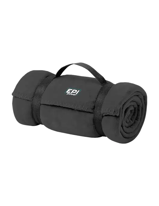 Casual Midnight Heather Fleece Blanket With Strap w/EPI Logo