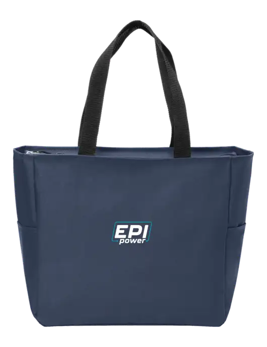 Everyday Navy Zip Tote  w/EPI Logo
