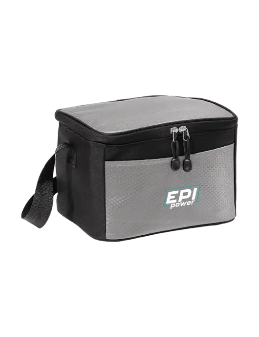 6 Can Grey/Black Cube Cooler w/EPI Logo
