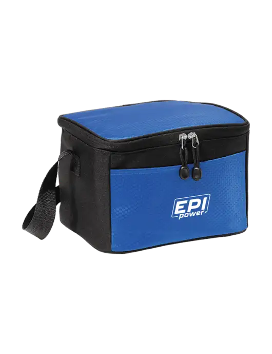 6 Can Twilight Blue/Black Cube Cooler w/EPI Logo