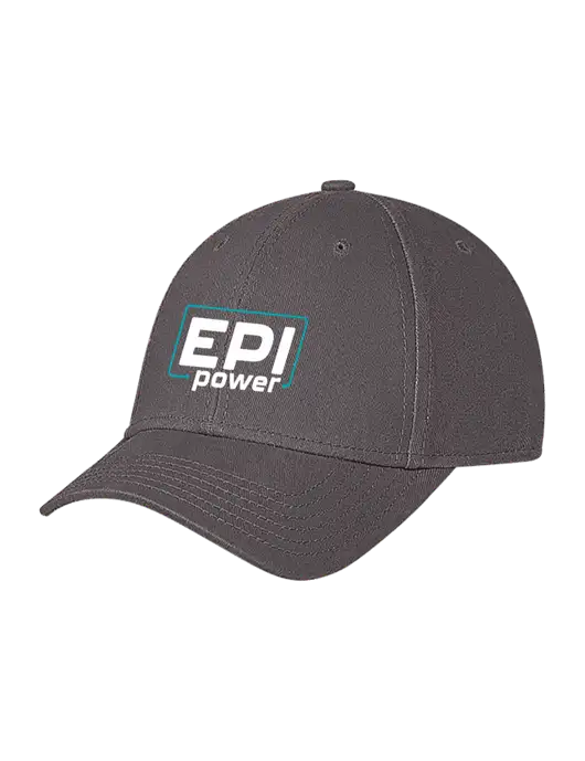 Medium Dark Grey Structured Soft Snap Closure Hook & Loop Cap w/EPI Logo