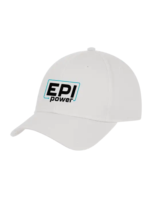 White Structured Cap Hook & Loop w/EPI Logo