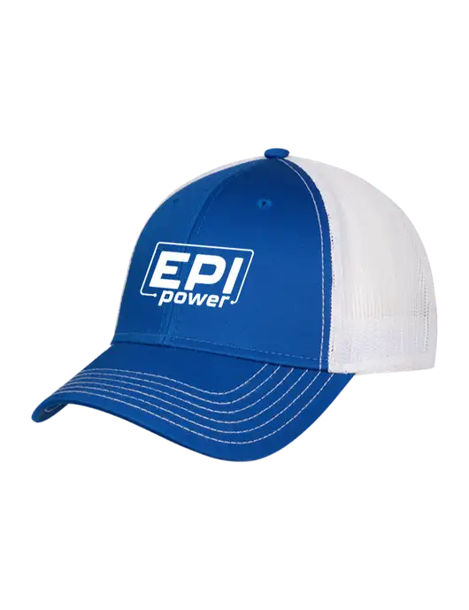 Royal & White Mesh Trucker Cap Snap Back w/EPI Logo