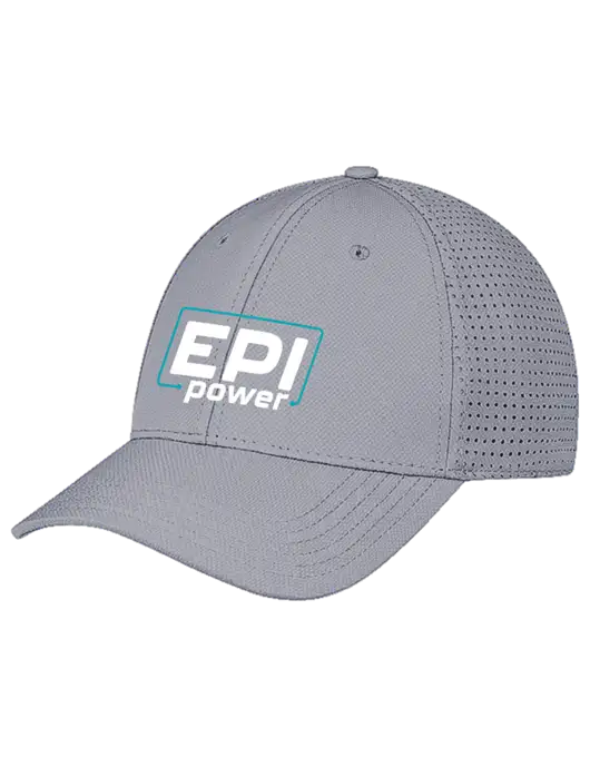 Grey Performance Stretchable Cap Hook & Loop w/EPI Logo