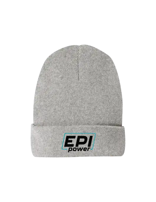 Recycled Light Heather Grey Beanie w/EPI Logo