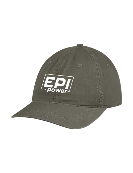 Garment Washed Unstructured Twill Olive Cap w/EPI Logo