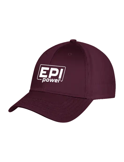 Maroon Mesh with Maroon Stitching on Bill Trucker Cap Snap Back w/EPI Logo