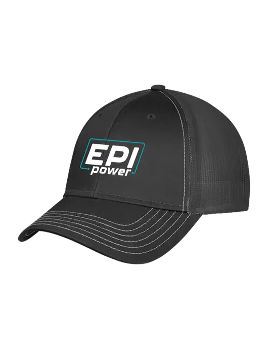 Charcoal Grey Mesh Trucker Cap Snap Back w/EPI Logo