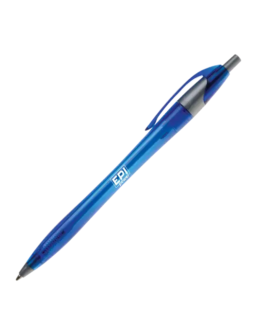 Novella Translucent Blue/Silver Jewel Pen - Blue Ink w/EPI Logo