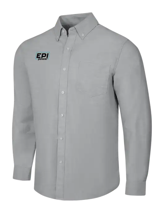 Light Grey SuperPro Oxford Shirt w/EPI Logo