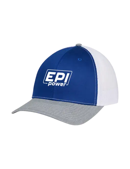 Richardson Adjustable Snapback Original 112 Trucker Cap Royal/HeatherGrey/White Mesh w/EPI Logo