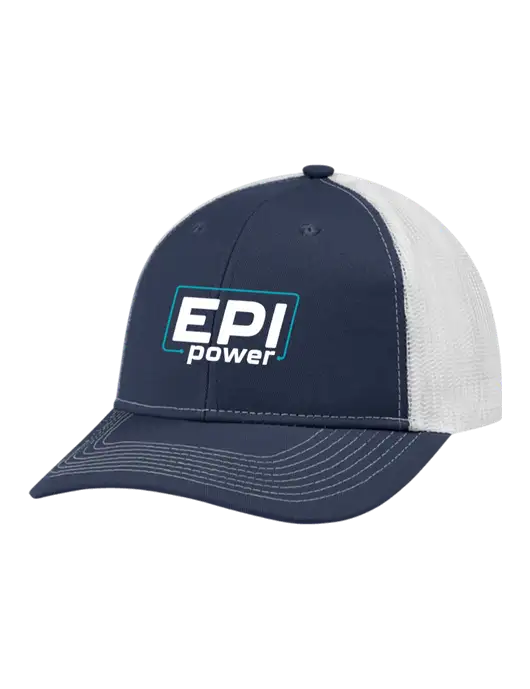 Snapback Ponytail Trucker Cap Navy w/White Mesh w/EPI Logo