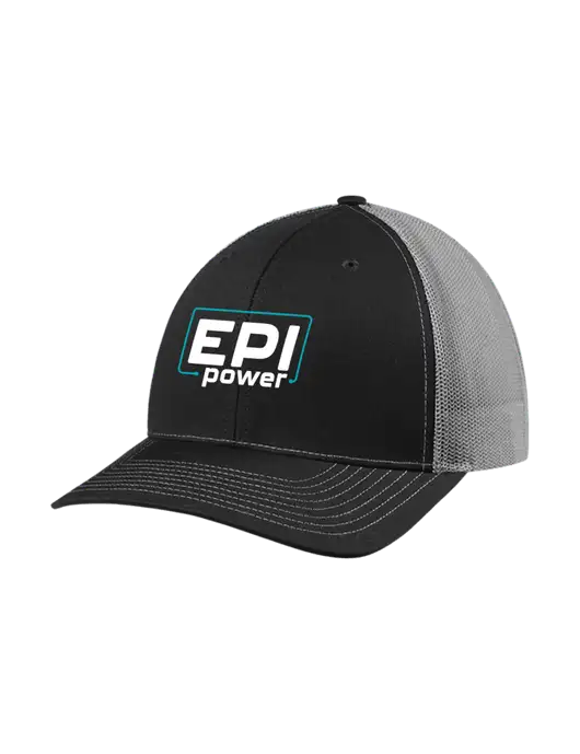 Richardson Adjustable Snapback Original 112 Trucker Cap Black w/Charcoal Mesh w/EPI Logo