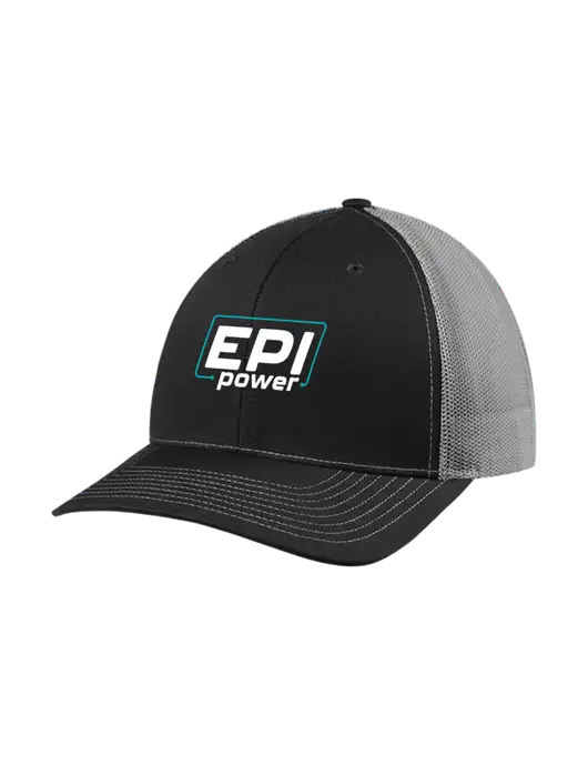 Richardson Adjustable Snapback Original 112 Trucker Cap Black w/Charcoal Mesh w/EPI Logo