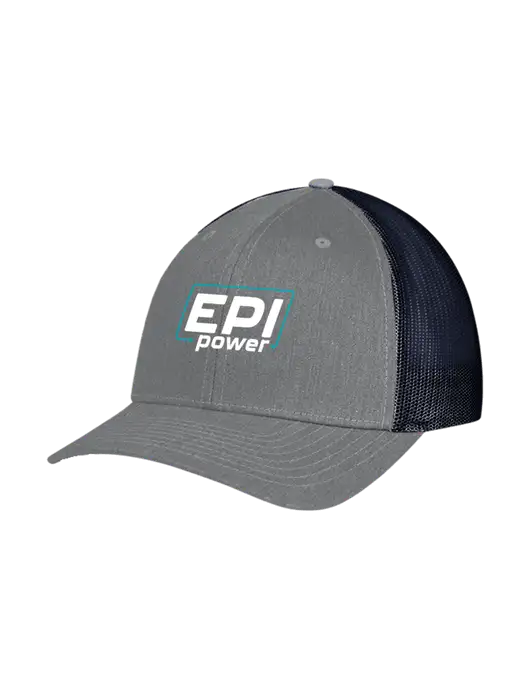 Richardson Adjustable Snapback Original 112 Trucker Cap Heather Grey w/Navy Mesh w/EPI Logo