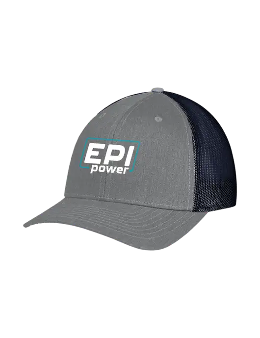 Richardson Adjustable Snapback Original 112 Trucker Cap Heather Grey w/Navy Mesh w/EPI Logo