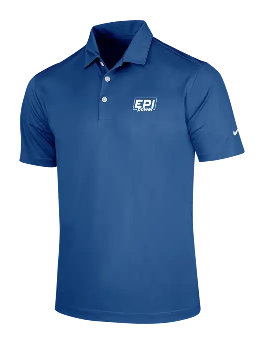 NIKE Dark Royal Dri-Fit Vertical Mesh Polo w/EPI Logo