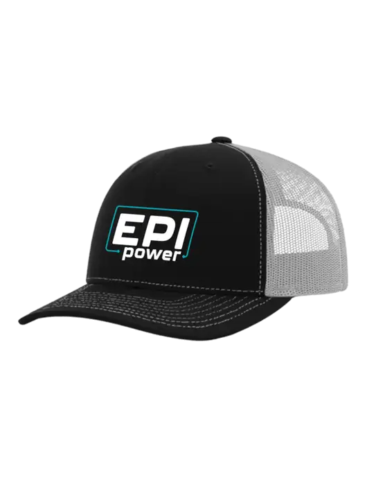 Richardson Adjustable Snapback Original 112 Trucker Cap Black w/White Mesh w/EPI Logo