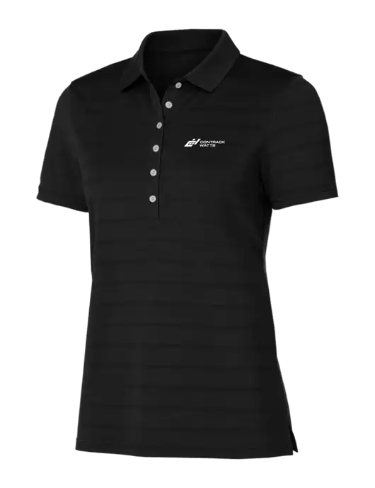 Callaway Womens Black Ventilated Polo w/Contrack Watts Logo
