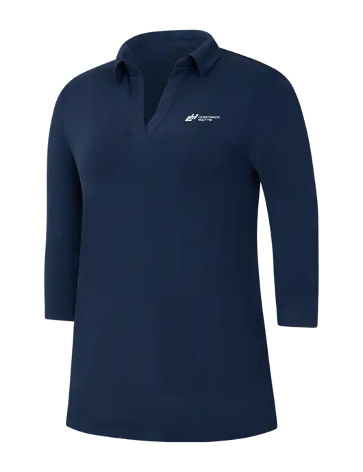 Navy Womens Luxe Knit Tunic w/Contrack Watts Logo