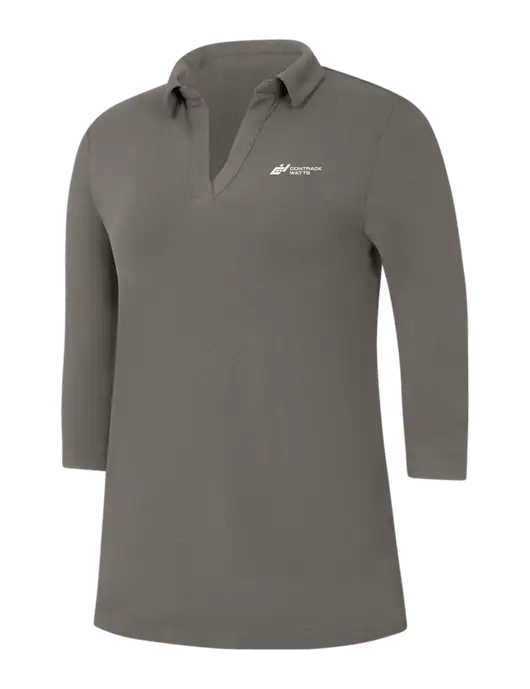 Womens Dark Grey Luxe Knit Tunic w/Contrack Watts Logo