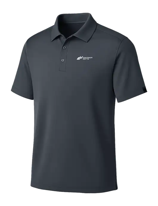 OGIO Dark Grey Framework Polo w/Contrack Watts Logo