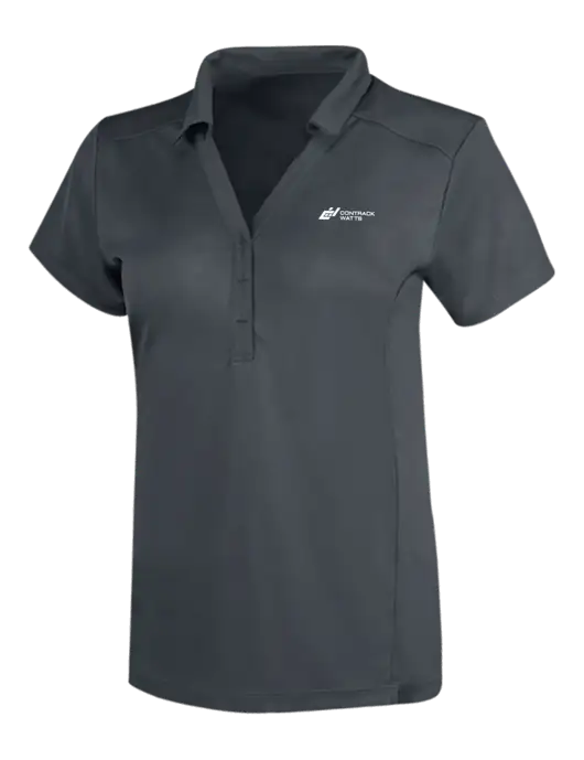 OGIO Dark Grey Womens Framework Polo w/Contrack Watts Logo